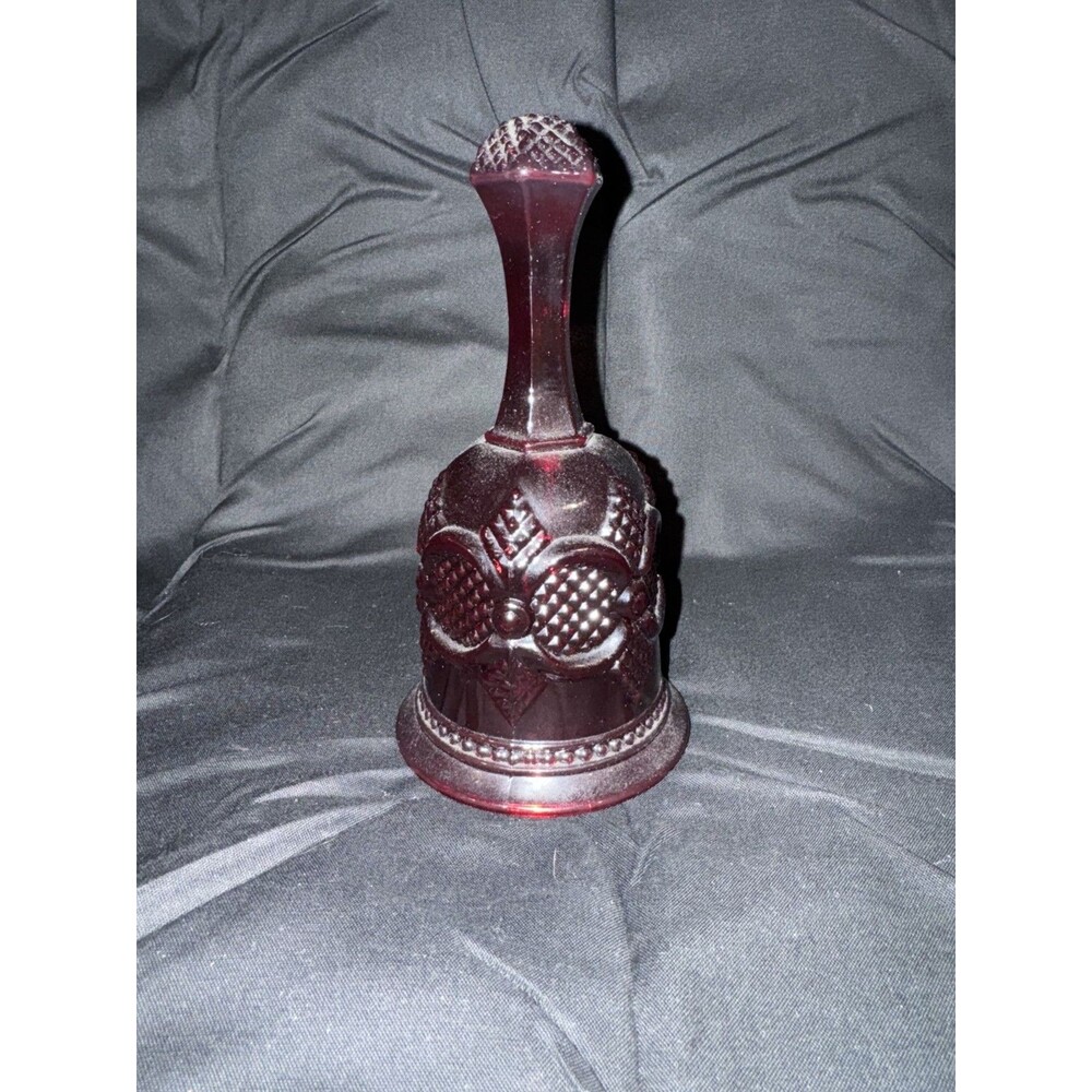 Vintage Avon 1876 Cape Cod Collection Ruby Red Glass Hostess Bell